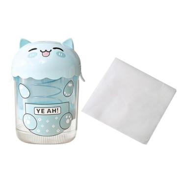 Imagem de Ｂｅｓｇａ Filtro de iogurte grego com tampa, recipiente de desenho animado, jarra multifuncional, separador de soro para molhos de mesa caseiros, Azul