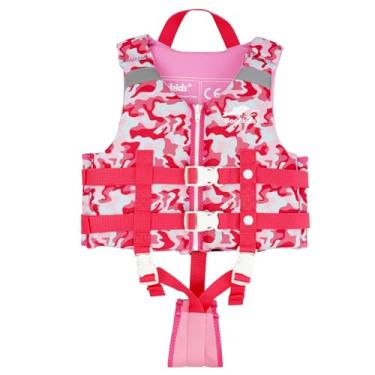 Imagem de Gogokids Colete de natação infantil, jaqueta flutuante infantil para meninas e meninos de 20 a 30 a 18 a 22 kg, roupa de banho flutuante com alça de segurança ajustável para duelo, para crianças de 2