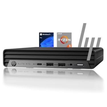 Imagem de HP Computador Desktop Mini PC Elite 805 2025, AMD Ryzen 5 (Beat i7-11700T), design ultra-silencioso, 32 GB RAM, SSD PCIe de 1 TB, suporte para tela Dual 4K, USB-C, Wi-Fi 6, teclado e mouse, Windows 11