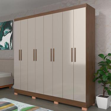 Imagem de Guarda-Roupa Bartira Porto com 8 Portas e 4 Gavetas - 219,2 de largura