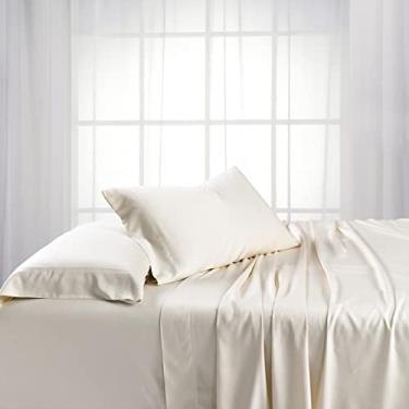 Imagem de Royal Hotel Bedding Lençóis Abripedic, Viscose De Bambu, Com 600 Fios, Lençol Macio E Sedoso, Conjunto Lençóis, Queen Size, Marfim