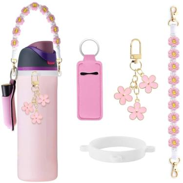 Imagem de Rosa para acessórios de garrafa de água Owala Alça de alça para garrafa de água Owala 680.4 g 947.2 g 473.6 g, Stanley 850.5 g 1,134.0 g, adequado para todos os copos de água/copo/garrafas isoladas