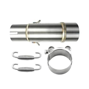Imagem de Maigoo Tubo Intermediário De Escapamento Para Motocicleta Com Braçadeiras, Adaptador Silenciador Compatível Kawasaki Ex250 Ex300 Z250 Z300, Ninja 250 300 2018-2022 650 400 Z400 2017-2022