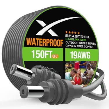 Imagem de BeasTrek Cabo De Alimentação Dc Starlink Mini, 46 M/150 Pés, Substituição Para À Prova D'Água, Resistente Às Intempéries E Durável, Acessórios Ambientes Externos, Domésticos, 150 Pés Comprimento