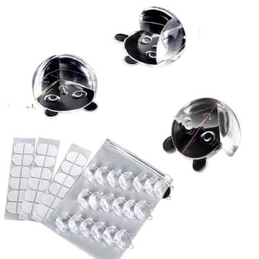 Imagem de Protetor de Quina para Mesa em Silicone com 10 Unidades 3,5 x 3,0 x 2,0 cm | Design Ursinho com Fita Dupla Face