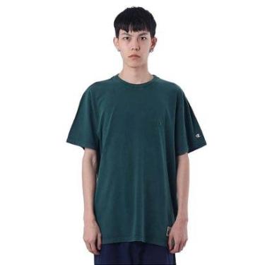 Imagem de Camiseta Manga Curta Champion Vintage Logo Verde-Masculino