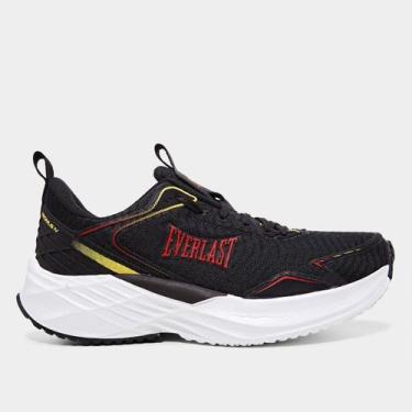 Imagem de Tênis Everlast Kromus IV Masculino, Preto, Amarelo, 40