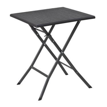 Imagem de Mesa Dobrável 74x62cm Preto - Just Home Collection