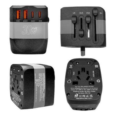 Imagem de Adaptador Universal Com 2 Usb E 2 Usb-c - Exbom