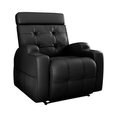 Imagem de Poltrona Reclinável Do Papai Automática Com Usb E Porta Copos Cherokee Sintetico Preto Matrix Sintetico Preto