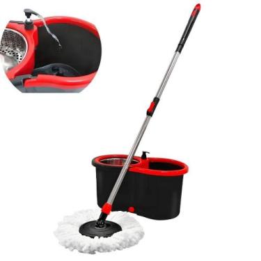 Imagem de Mop Balde Esfregão Giratório Com Roda E Alça - Praticidade Na Limpeza 