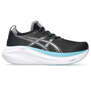 Imagem de ASICS Tênis de corrida feminino Gel-Nimbus 27, Preto/Violeta, 38