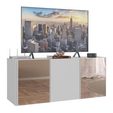 Imagem de Rack Tv Até 32 Polegadas Suspenso Com Espelhos Mp1077 Branco Branco