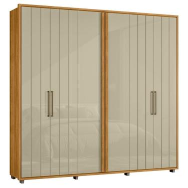 Imagem de Guarda Roupa Casal 250cm Com 6 Portas Vibe Opala/cumaru Z10 - Mpozenato