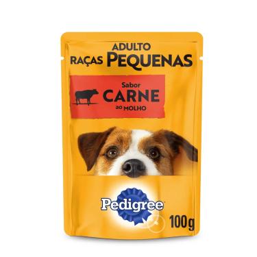 Imagem de Ração Úmida Pedigree Adulto Raças Pequenas Carne Sachê 100g