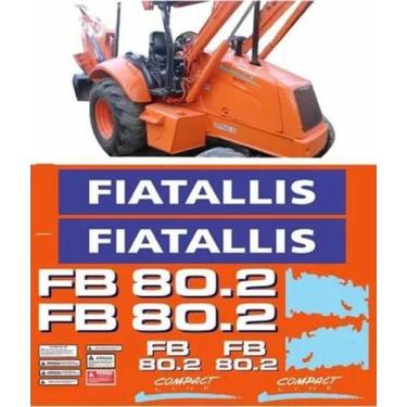 Imagem de Kit Adesivos Fiatallis Fb 80.2 Compact Para Retroescavadeira - Spts