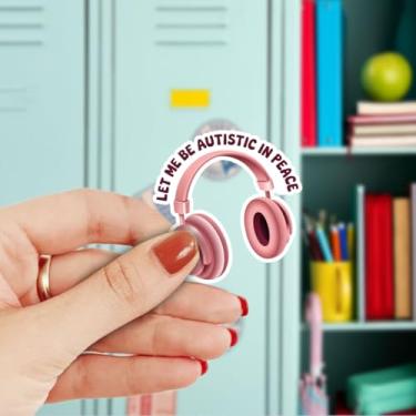 Imagem de Adesivo Let Me Be Autistic in Peace com 3 peças – Decalque de vinil de consciência sensorial neurodivergente à prova d'água para laptop, garrafa de água, diário, espelho – presente para adultos