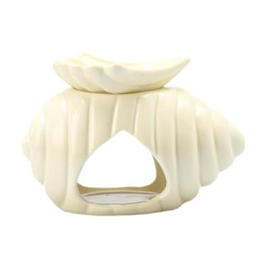 Imagem de Ｂｅｓｇａ Queimador de óleo essencial de concha, aquecedor de aroma, suporte para velas, difusor de forno, porta-velas para spa, armário de quarto