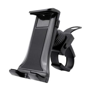 Imagem de FVDPWYE Suporte de celular para motocicleta, rotação de 360 ​​graus, removível, fácil de instalar, braçadeira de telefone no guidão para carrinhos de compras