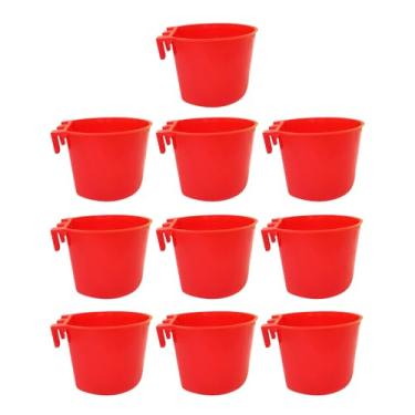 Imagem de Copos de Água para Galinhas | Tigela de Alimentação para Patos,10 Peças Bebedouro e Comedouro para Aves 237ml com Larga que Economiza Espaço para Galinhas, Pássaros, Papagaios e Patos