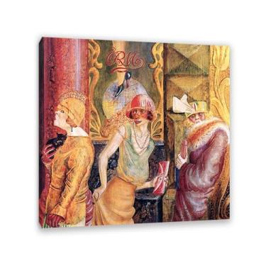 Imagem de Otto Dix Arte de parede em tela Três prostitutas na rua, pôsteres e impressões famosas pinturas a óleo reproduções giclée imagens de arte para decoração de sala de estar 30 x 30 cm (12 x 12 pol
