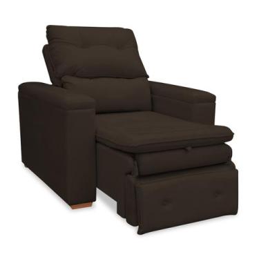 Imagem de Poltrona Do Papai Retrátil Confortável Reclinável Suede Onix - SRJ Móv
