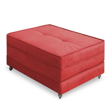 Imagem de Pufe Cama Solteiro Dobrável Com Rodízios Due Decor