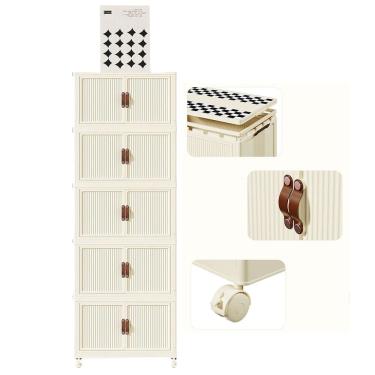 Imagem de Armario Organizador Dobravel 5 Andares Empilhavel Organizaçao Roupa Objetos Decoraçao