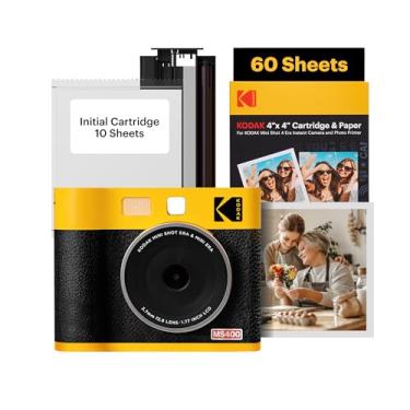 Imagem de KODAK Mini Shot 4 ERA 4PASS 2-in-1 Instant Camera and Photo Printer (4x4) (Yellow, Camera + 70 Sheets)
