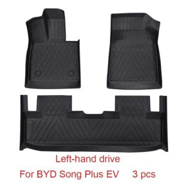 Imagem de Tapetes automotivos compatíveis com BYD Song Plus DM-i EV 2021-2025, à prova d'água, antiderrapantes e totalmente envoltos, acessórios para volante à esquerda(Song Plus EV-3Pcs)