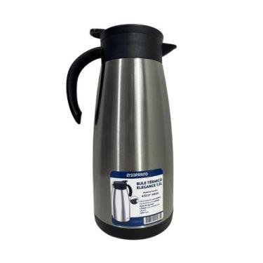 Imagem de Bule Térmico Soprano 1,5 Lt Aço Inox Com Gatilho Prateado