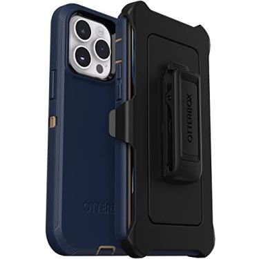 Imagem de OtterBox Defender Series Series Edição sem tela para iPhone 14 Pro Max (apenas) - Sapatos de camurça azul (azul)