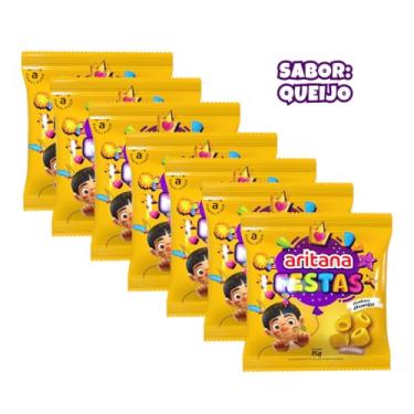 Imagem de Salgadinho Com 15/20/30/40/50/60/100 Unidades 10g Lembrancinha Festa Bacon Sortido Cebola Queijo Requeijão (40 unidades, Queijo)