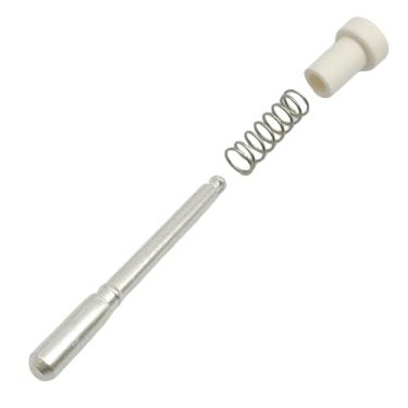 Imagem de 20 pacotes de travas de êmbolo de janela com tampas, pinos de retentor de tela de janela de alumínio de 5/81.3 cm x 1-1/5.1 cm para peças de reposição de tela de janela