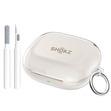 Imagem de Aircawin Capa transparente para SHOKZ OpenFit 2, capa para SHOKZ OpenFit 2 2025, TPU transparente macio à prova de choque para fones de ouvido sem fio openfit, acessórios de fone de ouvido com