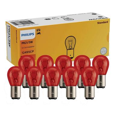 Imagem de Kit 10 Lâmpada Philips Standart 21w 12v Baw15d Pr21/5w Freio