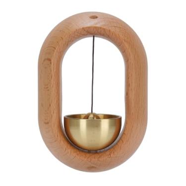Imagem de Asixxsix Comprocutadores de Sino para Abertura de Porta, Campainha de Madeira Decorativa Com Campainha de Latão para Varanda da Frente, Parede, Jardim, Loja, Instalação Fácil