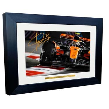 Imagem de Kitbags & Lockers 12x8 A4 Lando Norris Grand Prix McLaren Carro Autografado Assinado Assinatura Foto Foto Moldura Racing Formula 1 Pôster F1 Presente 5