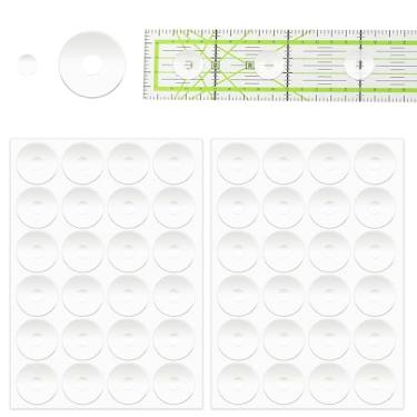 Imagem de Punhos de silicone antiderrapantes para modelos de colcha, 48 peças, anéis adesivos antiderrapantes, réguas de aderência, réguas para acolchoamento, réguas de costura, apoios de anel de suporte