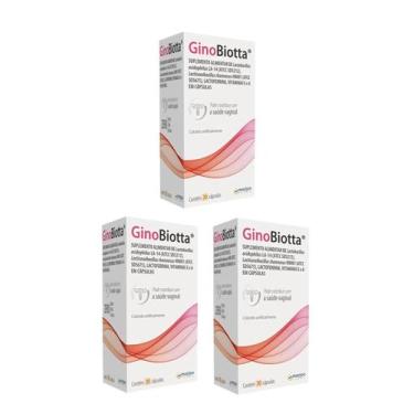 Imagem de Kit 3 Suplemento GinoBiotta 30 Cápsulas - Marjan