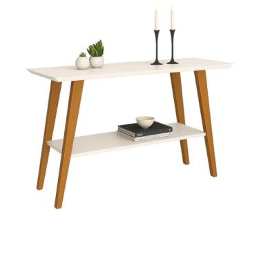 Imagem de Aparador De Sala Retro Com Pés De Madeira Buffet Cantinho Do Café Branco