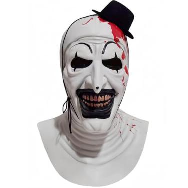 Imagem de Art The Clown Mask Terrifier Full Head Latex Scary Killer Clown Mask Halloween Cosplay Costume For Adults (Bloody)