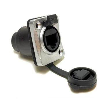 Imagem de Conector Femêa Ethercon Rj45 Outdoor De Painel