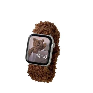 Imagem de Pulseiras femininas Downy elegantes marrom escuro compatíveis com Apple Watch SE séries 10 9, 8, 7, 6, 5, 4, 3, 2 e 1