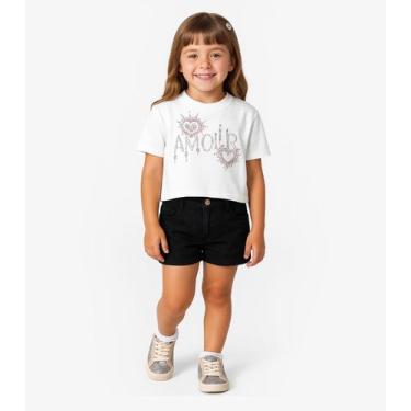 Imagem de Short Infantil Jeans Com Bolsos Select Preto, Preto, 6