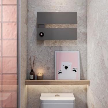 Imagem de Toalheiro Térmico Smart Thermolux EASY II | Controle por App, Toca Música via Bluetooth, Aquecimento Rápido, Antibacteriano, Display LCD e Wi-Fi (Cinza, 2 Barras)