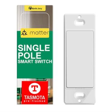 Imagem de Martin Jerry Interruptor Inteligente Matter Homekit Da Tasmota Pré-Instalado Neste Chip Esp32, De Luz Wi-Fi, Compatível Com Mqtt E Matter, Cor Branca, Design Compacto, Fio Neutro Necessário, Pacote