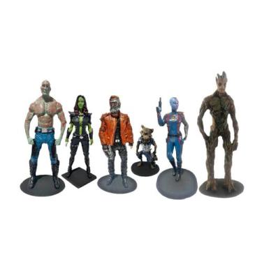 Imagem de Kit 6 Bonecos Guardiões da Galaxia Vingadores Nebulosa Senhor das Estr