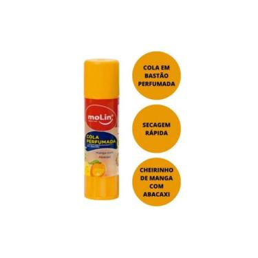 Imagem de Cola em Bastão 8g Perfumada Molin, Amarelo