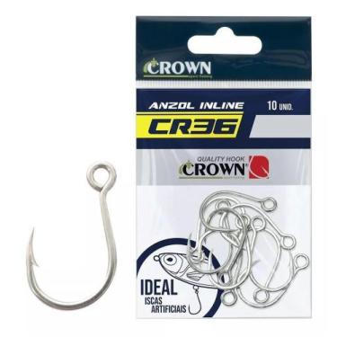 Imagem de Anzol Crown Inline Cr36 Para Iscas Artificiais N 02 c/ 10 un